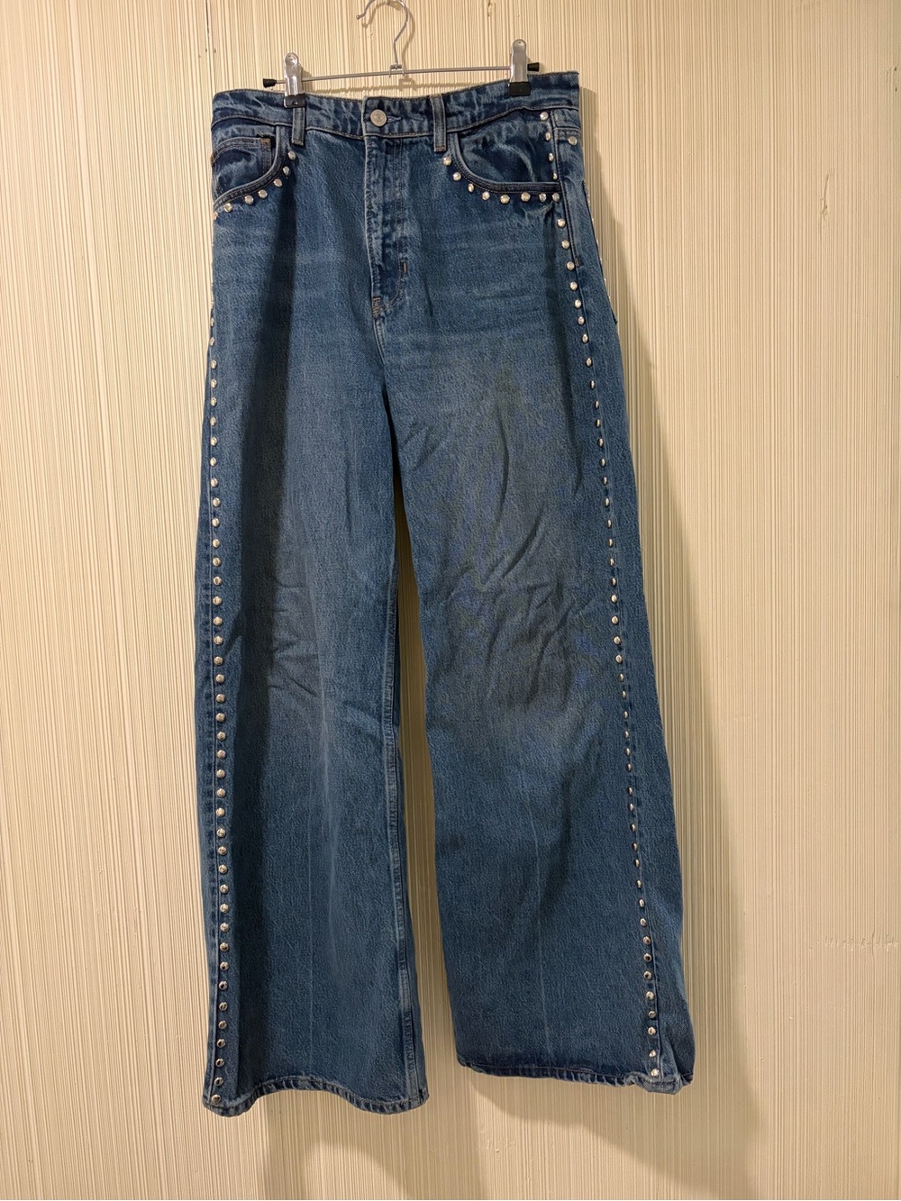 Studded Bootcut Jeans by Reformation - Picture 1 of 3